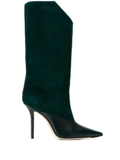 Jimmy Choo Bryndis 100mm Boots In Green