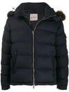 MONCLER QUILTED ZIPPED HOODED JACKET