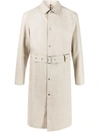 JIL SANDER POINTED COLLAR TRENCH COAT