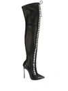 CASADEI THIGH LENGTH LACE-UP BOOTS