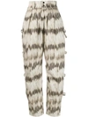 ISABEL MARANT HIGH WAISTED TIE-DYE TROUSERS