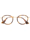 Gucci Round Frame Optical Glasses In Gold