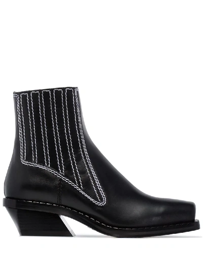 Proenza Schouler New Como Ankle Boots In 101 - Black: