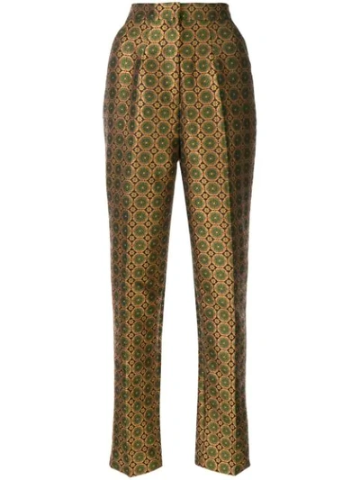 Saloni Maxima Floral Brocade Tapered Pants In Multi