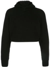 ANTON BELINSKIY CROPPED KNIT HOODIE