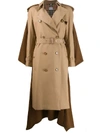 Burberry Two-layer Trench Coat In Neutrals