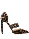 CHLOE GOSSELIN LILY 120MM CUTOUT LEOPARD-PRINT PUMPS