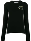 GIVENCHY LOGO-EMBROIDERED KNIT TOP