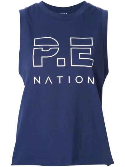 P.e Nation Shuffle Tank Top In Blue