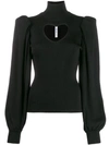 MSGM HEART-SHAPED CUT OUT SWEATER