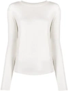 MAJESTIC LONG-SLEEVE FITTED TOP