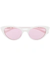 Liu •jo Cat-eye Shaped Sunglasses In White