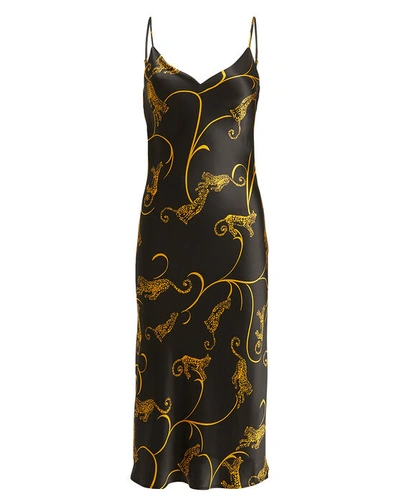 L Agence Women's Jodie V-neck Silk Slip Dress In Multi