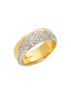 GURHAN Lush 18K & 22K Two-Tone Gold & White Diamond Band Ring
