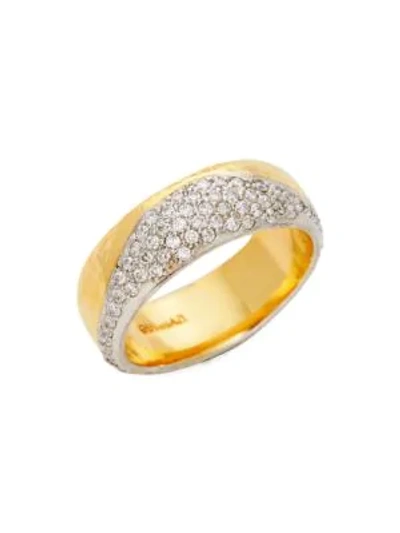 Gurhan Lush 18k & 22k Two-tone Gold & White Diamond Band Ring In White Gold