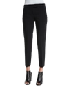Akris Punto Ferry High-waist Straight-leg Cropped Jersey Pants In Black