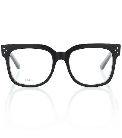 Celine Square Acetate Glasses In Black
