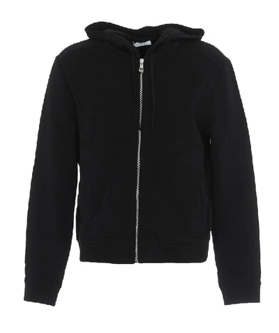 Versace Collection Back Logo Zipped Hoodie In Black