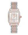 MICHELE DECO MADISON MID ROSE/STEEL DIAMOND WATCH,PROD224910078