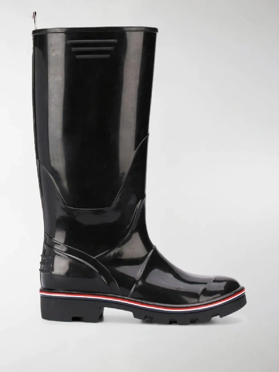 Thom Browne 黑色 Wellington 雨靴 In Black