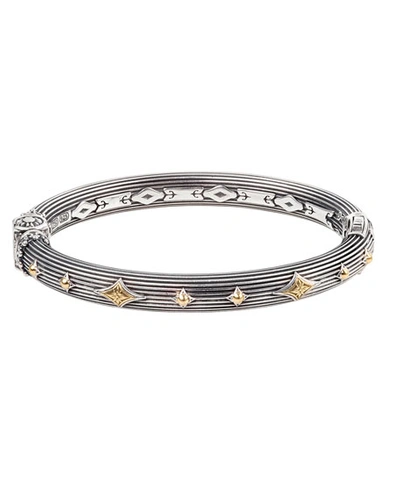 Konstantino Delos Two-tone Hinged Stud Bracelet In Gold And Silver