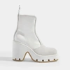 MM6 MAISON MARGIELA High Sole Boots in White Leather