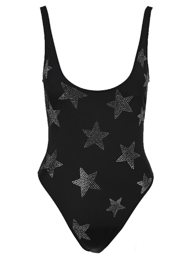 Stella Mccartney One-piece Swimsuit With Stars In Black