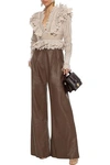 ZIMMERMANN UNBRIDLED LEATHER WIDE-LEG PANTS,3074457345620866821