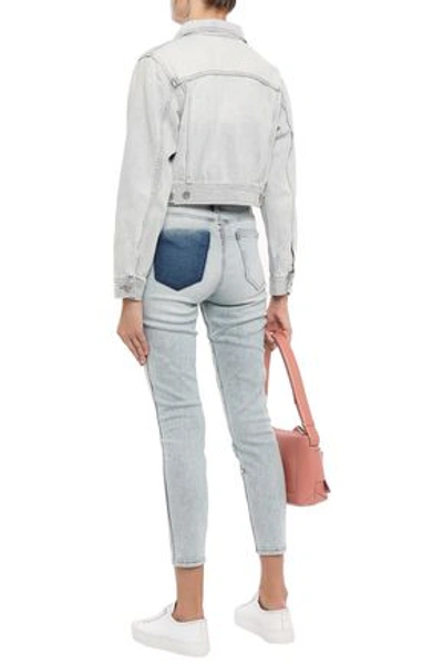 Current Elliott Current/elliott Woman Cropped Denim Jacket Light Denim