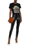 JUST CAVALLI EMBROIDERED PRINTED COTTON-JERSEY T-SHIRT,3074457345621034380