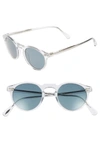 Oliver Peoples Gregory Peck Round-frame Acetate Photochromic Sunglasses In Blue