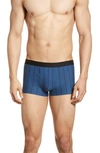 Hanro Shadow Cotton Blend Trunks In Dark Sea