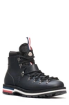 Moncler Henoc Rubber Lace-up Rain Boots In Black