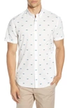 Bonobos Riviera Slim Fit Frog Print Short Sleeve Button-down Shirt In Hummingbird - Corsair