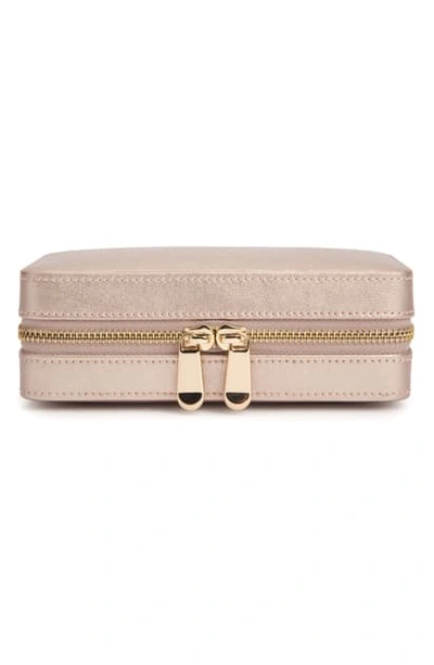 Wolf Palermo Zip Jewelry Case - Metallic In Rose