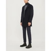 Oscar Jacobson Saks Wool-blend Coat In Navy