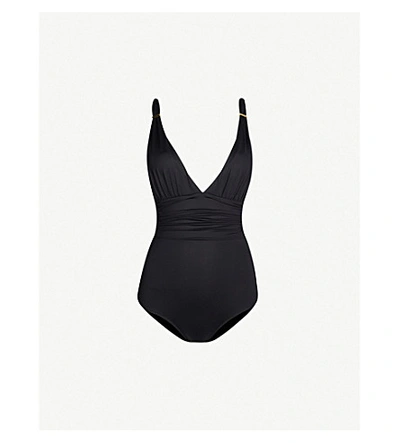 Melissa Odabash Panarea V-neck One-piece Swimsuit In Black