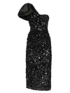 DOLCE & GABBANA One-Shoulder Fitted Sequin Cocktail Dress