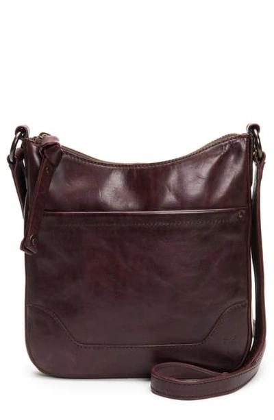 Frye Melissa Swing Leather Crossbody Bag In Merlot