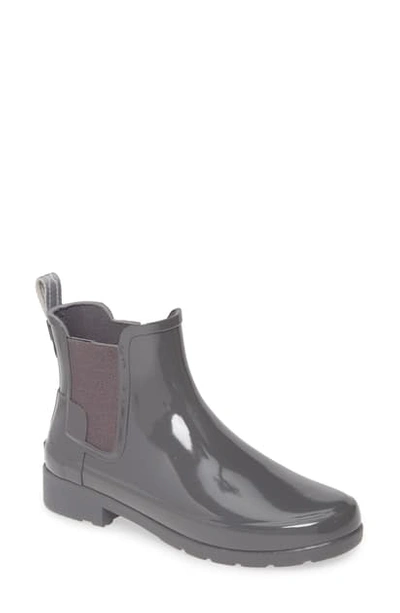 Hunter Original Refined Chelsea Waterproof Rain Boot In Stratus