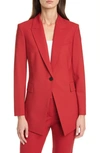 Theory Etienette B Good Wool Suit Jacket In Crimson