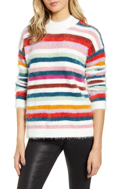 Minkpink Debby Eyelash Stripe Sweater In Multi Stripe