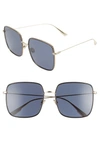 Dior 3fs 59mm Square Sunglasses In Blue