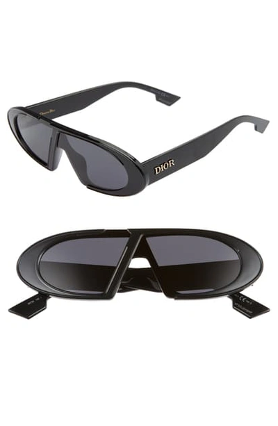 Dior Obliques 45mm Square Sunglasses In Black/ Grey Ar