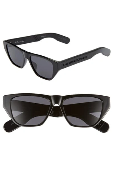 Dior Insidout2s 54mm Flat Top Sunglasses In Black/ Grey Ar