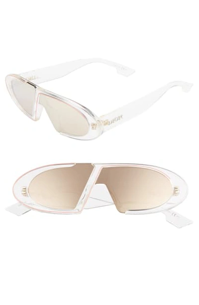Dior Obliques 45mm Square Sunglasses In Crystal Gold/ Gold