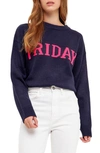 English Factory Weekday Motif Sweater In Twilight