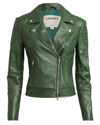 L Agence L'agence Ryder Moto Jacket In Green