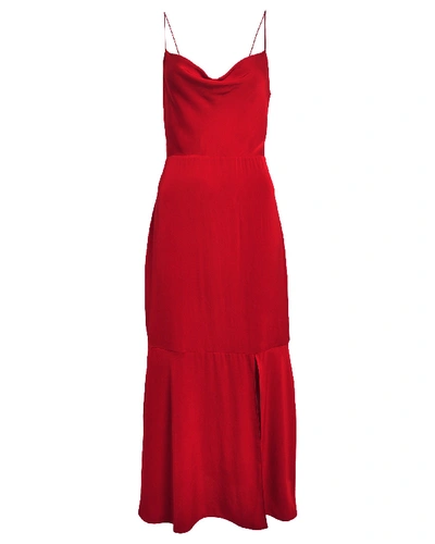 intermix paris silk slip dress Intermix Paris Silk Slip Dress In Red