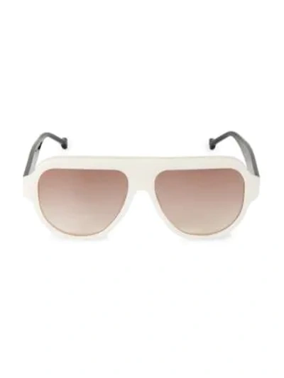 Colors In Optics Bossy 61mm Square Sunglasses In Pearl